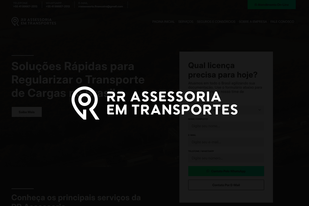 Captura de tela do site RR Assessoria - Landing page otimizada para conversão de leads